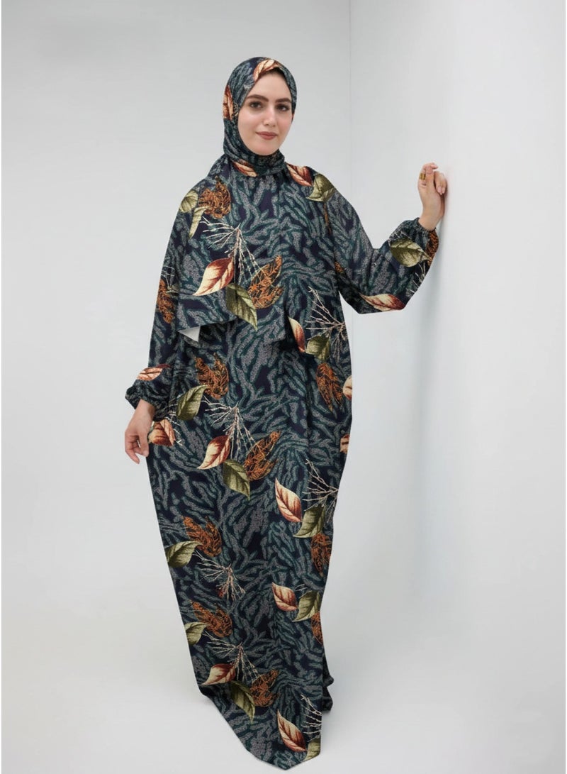 LINA FASHION Women's prayer dress, with attached large hijab - Image 1